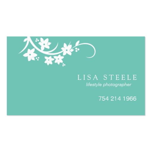 Reaching Flowering Stem Business Card Templates (front side)