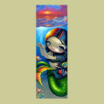 Reaching For Sunset ART PRINT big eyed mermaid