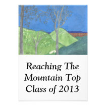 Reaching The Mountain Top - Grad Invites invitations