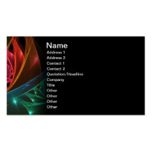 Reaction Abstract Geometric Fractal Business Card Templates