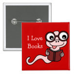 Read a Book Month: I Love Books Buttons