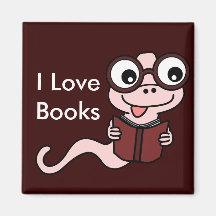 Read a Book Month: I Love Books Fridge Magnets