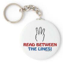 Read Between The Lines Keychain by ironydesign Read Between The Lines Keychain