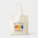 Read Books Rainbow Watercolor Tote Bag