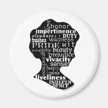 Read Jane Austen Cameo Fridge Magnets