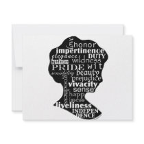 Read Jane Austen Cameo Custom Invites