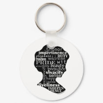 Read Jane Austen Cameo keychains