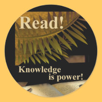 Read! Knowledge is Power Sticker stickers