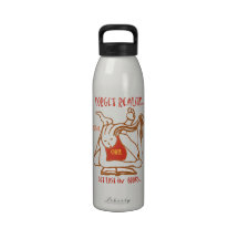 READ library books water bottle