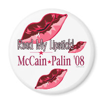 Read My Lipstick McCain/Palin Magnet