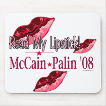 Read My Lipstick McCain/Palin Mousepad