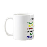 Read or say color mugs