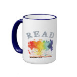 READ Rainbow Watercolor Book Coffee Mug
