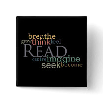 Read, Seek, Imagine Button (Dark)