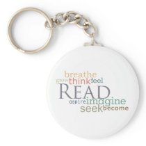 Read, Seek, Imagine Keychain (Light)