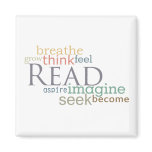 Read, Seek, Imagine Magnet (Light)