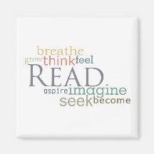 Read, Seek, Imagine Magnet (Light)