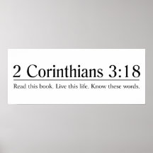 Read the Bible 2 Corinthians 3:18 Posters