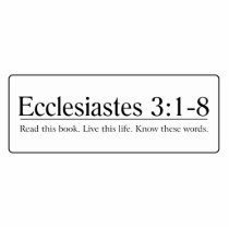 Read the Bible Ecclesiastes 3:1-8 Cut Out