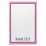 Read the Bible Isaiah 12:2 Personalized Stationery
