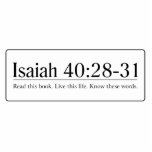 Read the Bible Isaiah 40:28-31 Photo Sculptures