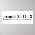 Read the Bible Jeremiah 29:11-13 Poster