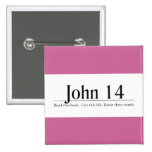 Read the Bible John 14 Pinback Button