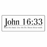 Read the Bible John 16:33 Photo Sculpture