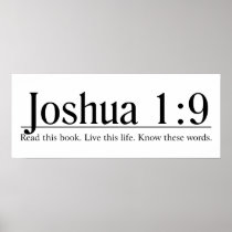 Read the Bible Joshua 1:9 Posters