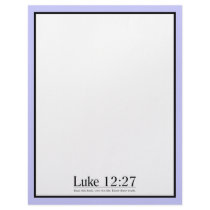 Read the Bible Luke 12:27 Personalized Letterhead