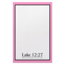 Read the Bible Luke 12:27 Stationery