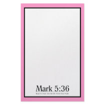 Read the Bible Mark 5:36 Personalized Stationery