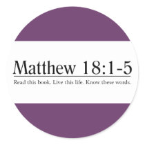 Read the Bible Matthew 18:1-5 Round Sticker