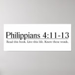 Read the Bible Philippians 4:11-13 Print
