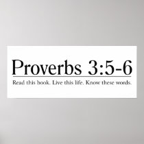 Read the Bible Proverbs 3:5-6 Poster