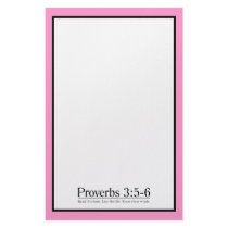 Read the Bible Proverbs 3:5-6 Stationery