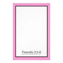 Read the Bible Proverbs 3:5-6 Stationery