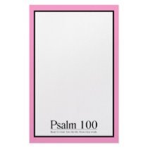 Read the Bible Psalm 100 Custom Stationery