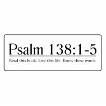 Read the Bible Psalm 138:1-5 Cut Outs