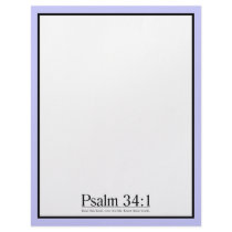 Read the Bible Psalm 34:1 Letterhead Template