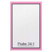 Read the Bible Psalm 34:1 Customized Stationery