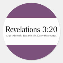 Read the Bible Revelations 3:20 Sticker
