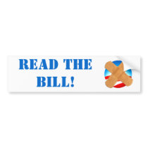 READ THE BILL! bumper sticker