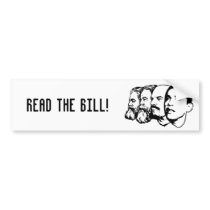 READ THE BILL! bumper sticker