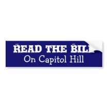 Read the Bill on Capitol Hill bumper stickers