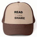 Read Think Share hats by mindprint9 Read Think Share hats