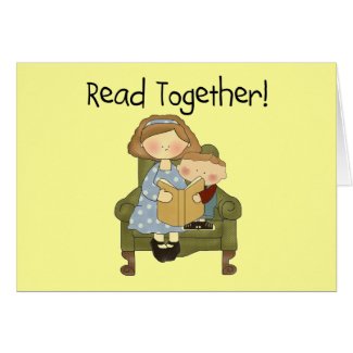 Read Together Mom and Boy Tshirts and Gifts card