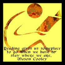Reader Golden Quote Print posters
