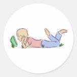 Reader in Grass Stickers