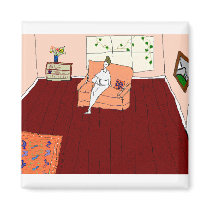 reader in peach room magnets by fihoyt reader in peach room magnets